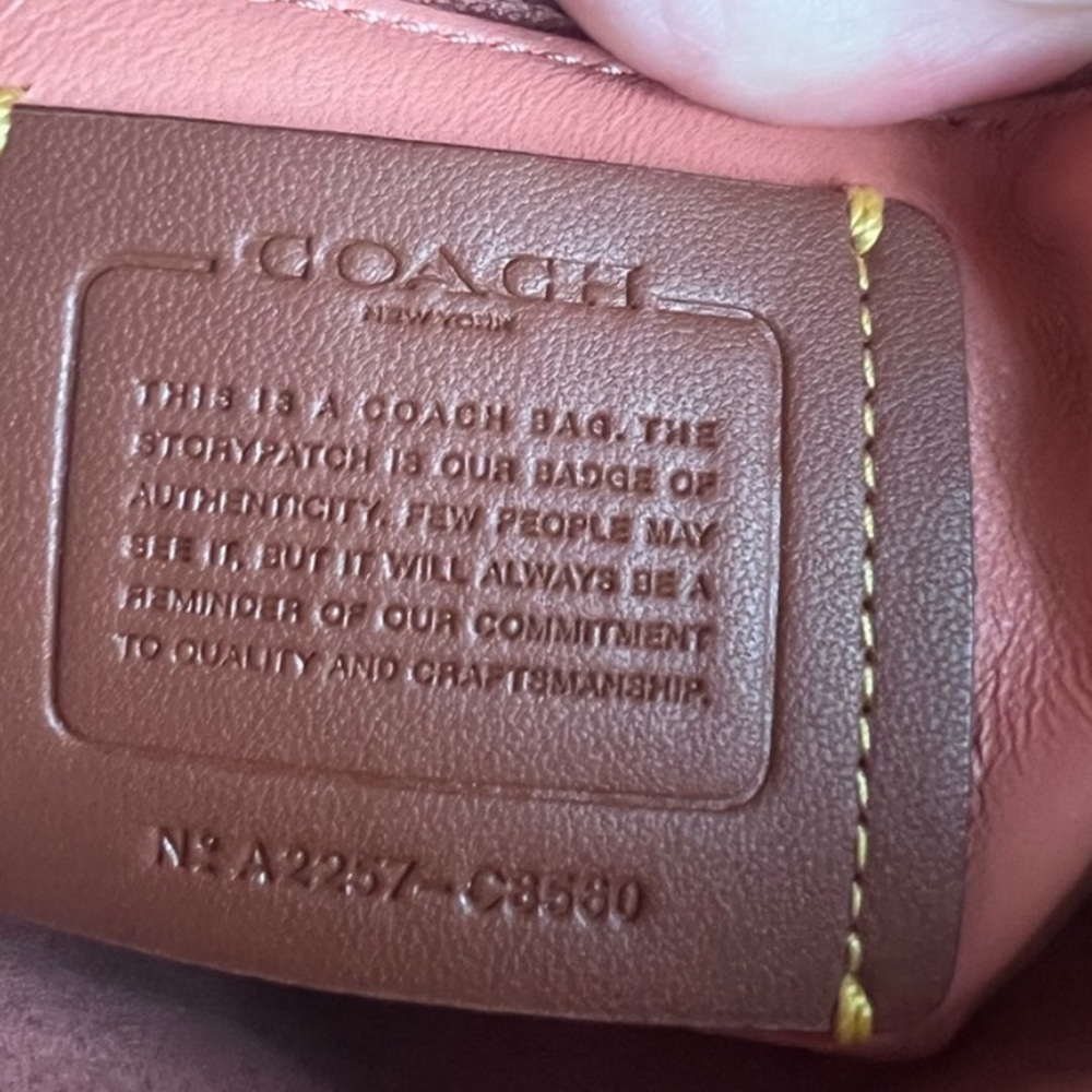 Coach Madison Quilted Leather Pillow Bag Chain Pink Coral - Picture 9 of 15